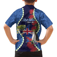 Southland Anniversary Day Kid Hawaiian Shirt Murihiku 1861 Maori Bird Mix Pohutukawa LT14 - Polynesian Pride