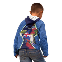 Southland Anniversary Day Kid Hoodie Murihiku 1861 Maori Bird Mix Pohutukawa LT14 - Polynesian Pride