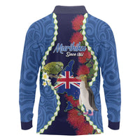 Southland Anniversary Day Long Sleeve Polo Shirt Murihiku 1861 Maori Bird Mix Pohutukawa LT14 - Polynesian Pride