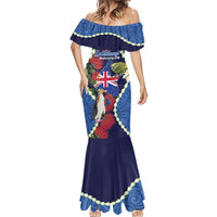 Southland Anniversary Day Mermaid Dress Murihiku 1861 Maori Bird Mix Pohutukawa LT14 - Polynesian Pride