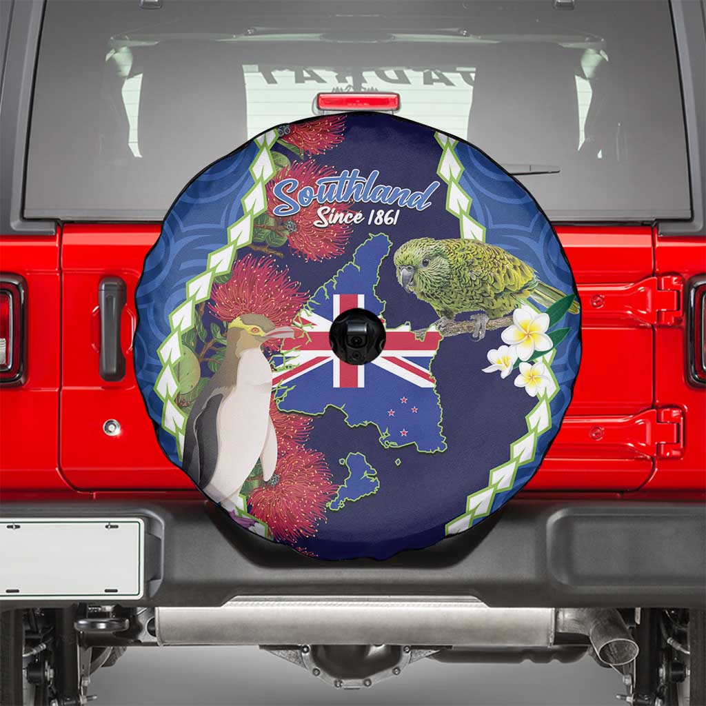 Southland Anniversary Day Spare Tire Cover Murihiku 1861 Maori Bird Mix Pohutukawa LT14 - Polynesian Pride