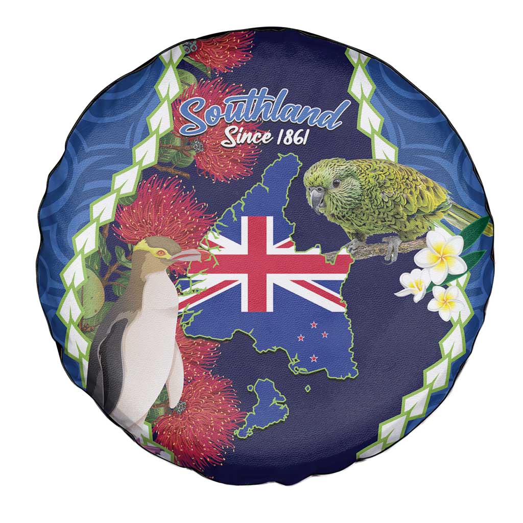 Southland Anniversary Day Spare Tire Cover Murihiku 1861 Maori Bird Mix Pohutukawa LT14 - Polynesian Pride