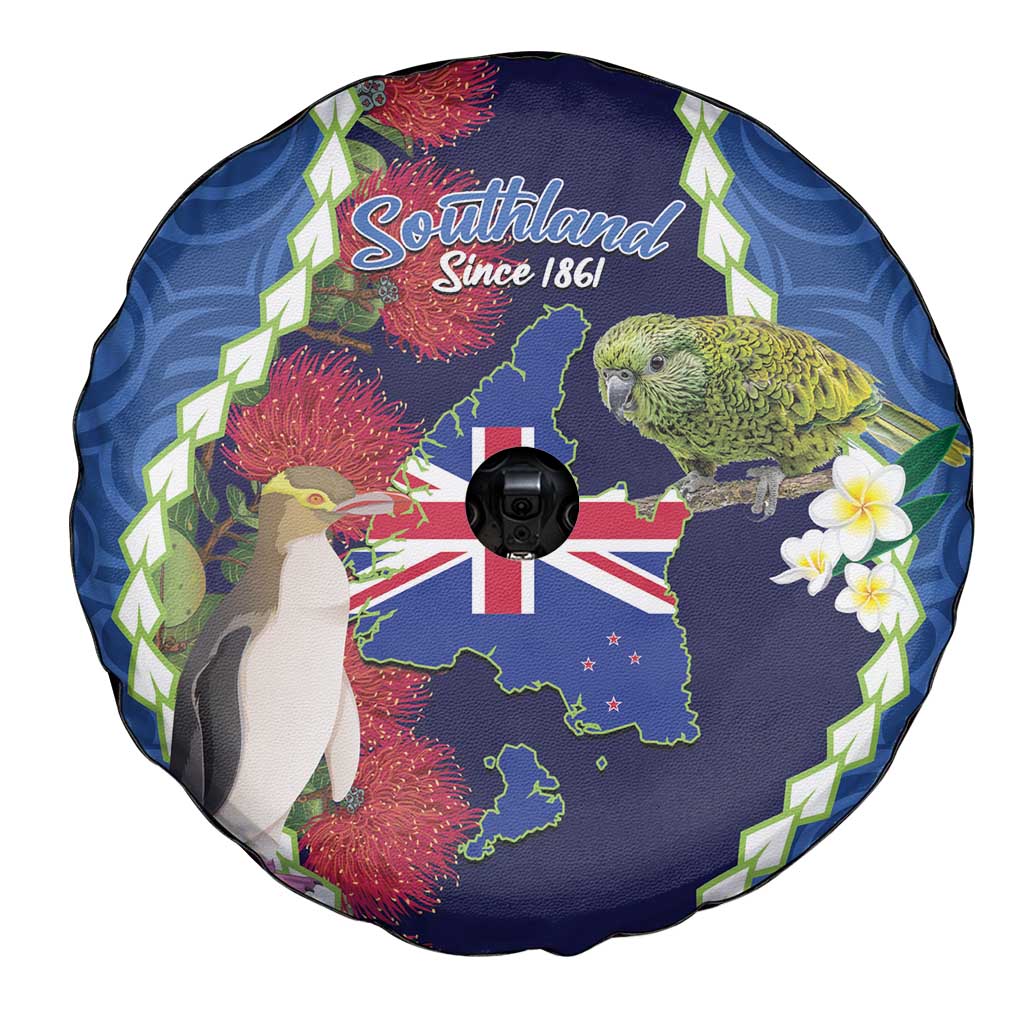 Southland Anniversary Day Spare Tire Cover Murihiku 1861 Maori Bird Mix Pohutukawa LT14 - Polynesian Pride