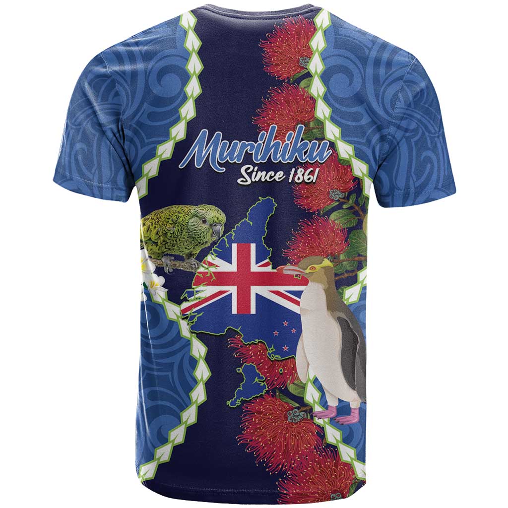 Southland Anniversary Day T Shirt Murihiku 1861 Maori Bird Mix Pohutukawa LT14 - Polynesian Pride