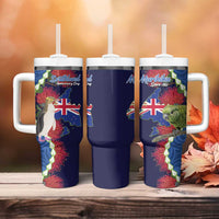 Southland Anniversary Day Tumbler With Handle Murihiku 1861 Maori Bird Mix Pohutukawa LT14 - Polynesian Pride