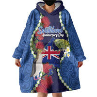 Southland Anniversary Day Wearable Blanket Hoodie Murihiku 1861 Maori Bird Mix Pohutukawa LT14 - Polynesian Pride