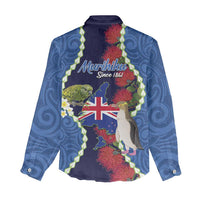 Southland Anniversary Day Women Casual Shirt Murihiku 1861 Maori Bird Mix Pohutukawa LT14 - Polynesian Pride