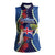 Southland Anniversary Day Women Sleeveless Polo Shirt Murihiku 1861 Maori Bird Mix Pohutukawa
