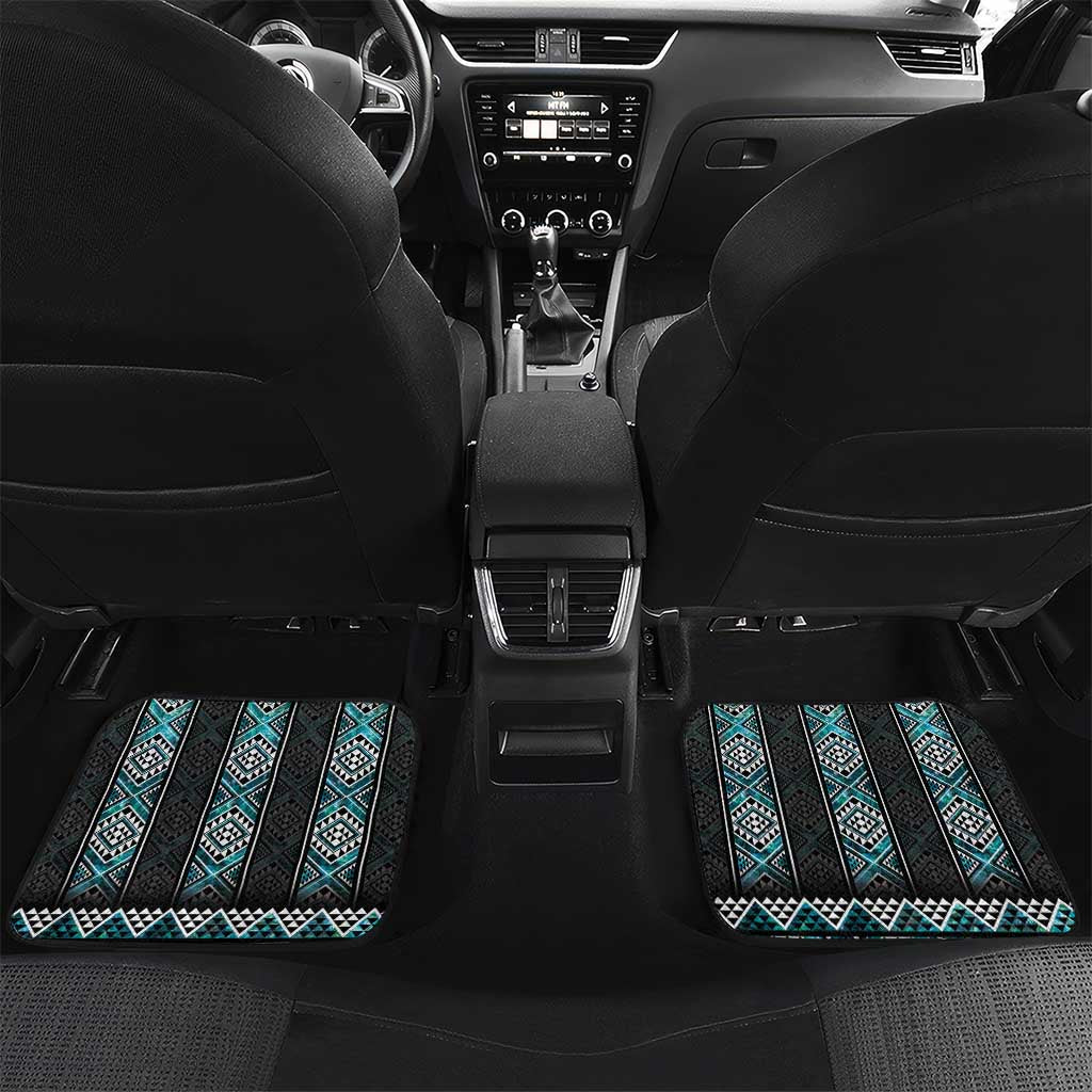 Paua Shell Taniko Pattern Aotearoa Car Mats Niho Taniwha Mix Poutama