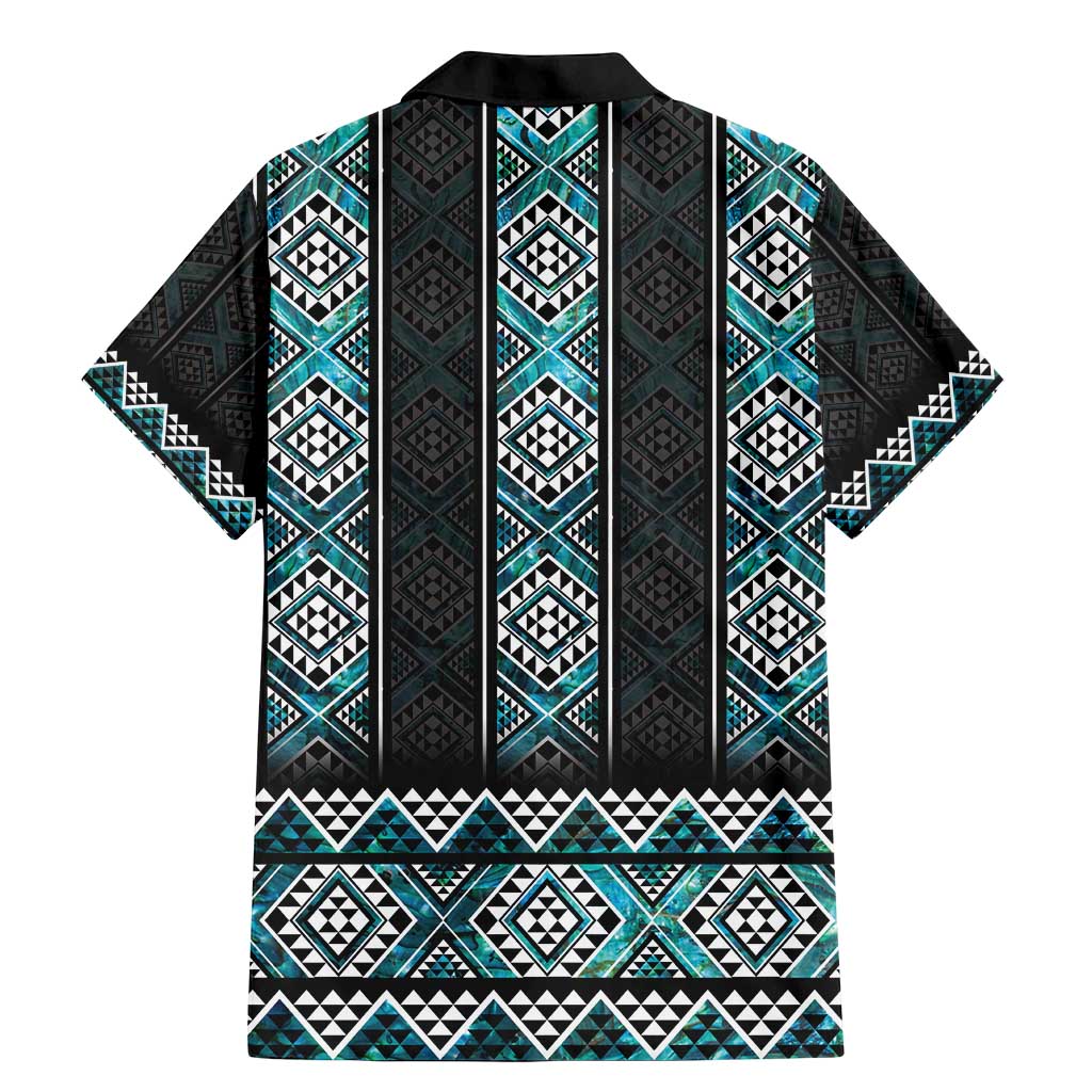 Paua Shell Taniko Pattern Aotearoa Family Matching Mermaid Dress and Hawaiian Shirt Niho Taniwha Mix Poutama LT14 - Polynesian Pride