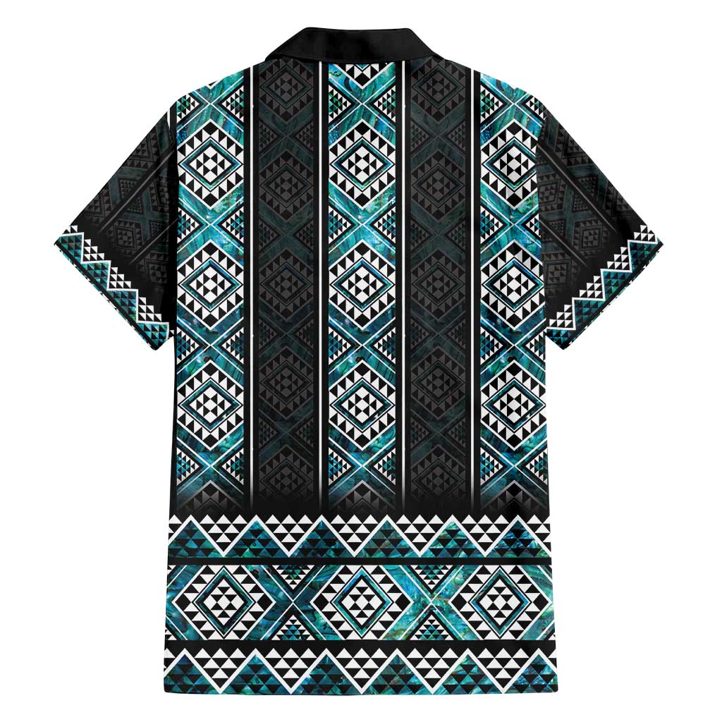 Paua Shell Taniko Pattern Aotearoa Family Matching Summer Maxi Dress and Hawaiian Shirt Niho Taniwha Mix Poutama LT14 - Polynesian Pride