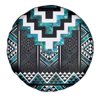 Paua Shell Taniko Pattern Aotearoa Spare Tire Cover Niho Taniwha Mix Poutama LT14 - Polynesian Pride