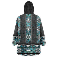Paua Shell Taniko Pattern Aotearoa Wearable Blanket Hoodie Niho Taniwha Mix Poutama LT14 - Polynesian Pride