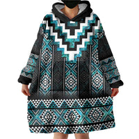 Paua Shell Taniko Pattern Aotearoa Wearable Blanket Hoodie Niho Taniwha Mix Poutama LT14 - Polynesian Pride