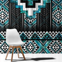 Paua Shell Taniko Pattern Aotearoa Window Curtain Niho Taniwha Mix Poutama LT14 - Polynesian Pride