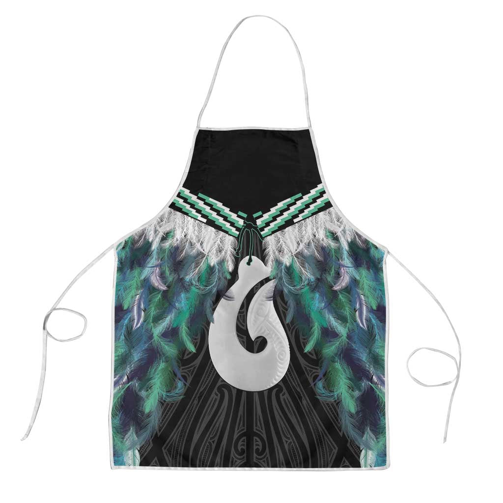 Aotearoa Korowai Motif Apron Hei Matau Poutama Maori Pattern LT14 Turquoise - Polynesian Pride