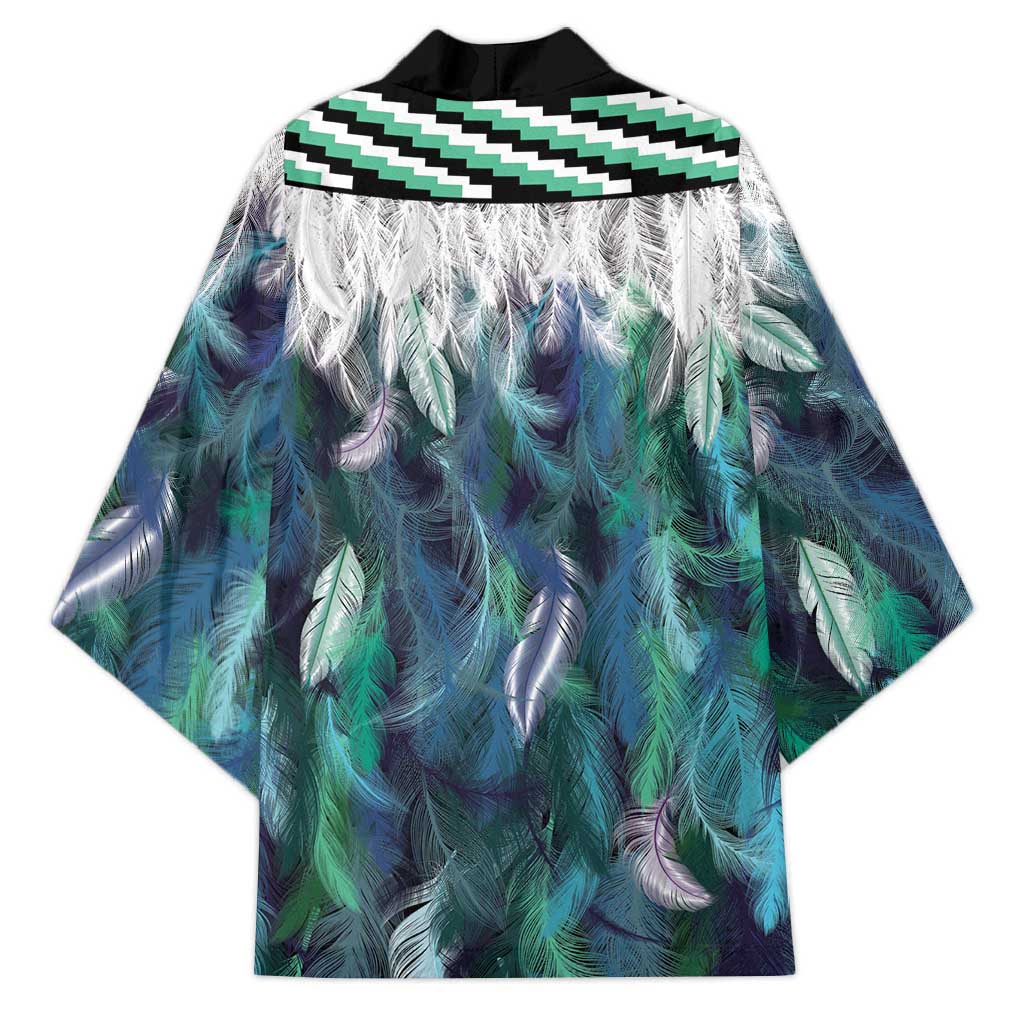 Aotearoa Korowai Motif Kimono Hei Matau Poutama Maori Pattern LT14 - Polynesian Pride