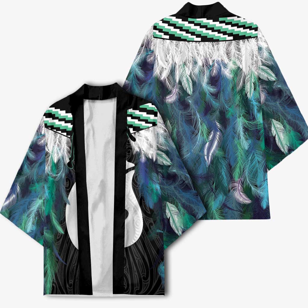 Aotearoa Korowai Motif Kimono Hei Matau Poutama Maori Pattern LT14 - Polynesian Pride