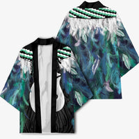 Aotearoa Korowai Motif Kimono Hei Matau Poutama Maori Pattern LT14 - Polynesian Pride