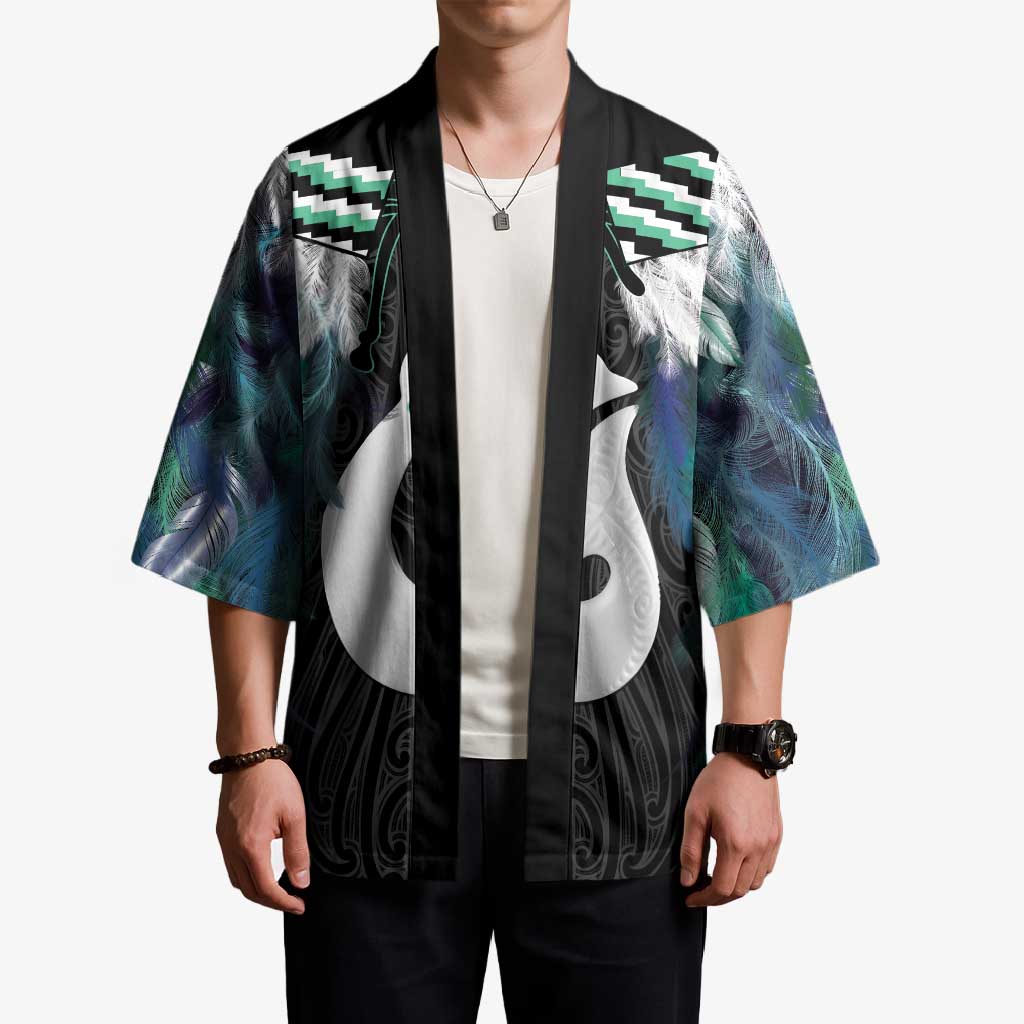 Aotearoa Korowai Motif Kimono Hei Matau Poutama Maori Pattern LT14 - Polynesian Pride