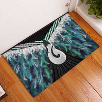 Aotearoa Korowai Motif Rubber Doormat Hei Matau Poutama Maori Pattern