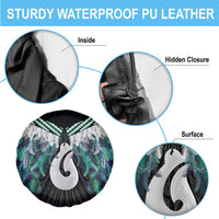 Aotearoa Korowai Motif Spare Tire Cover Hei Matau Poutama Maori Pattern LT14 - Polynesian Pride