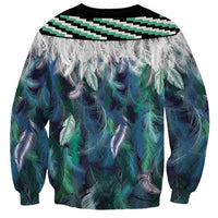 Aotearoa Korowai Motif Sweatshirt Hei Matau Poutama Maori Pattern