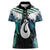 Aotearoa Korowai Motif Women Polo Shirt Hei Matau Poutama Maori Pattern