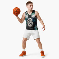 Aotearoa Korowai Motif Basketball Jersey Hei Manaia Poutama Maori Pattern - Polynesian Pride