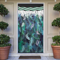 Aotearoa Korowai Motif Door Cover Hei Manaia Poutama Maori Pattern - Polynesian Pride