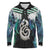 Aotearoa Korowai Motif Long Sleeve Polo Shirt Hei Manaia Poutama Maori Pattern