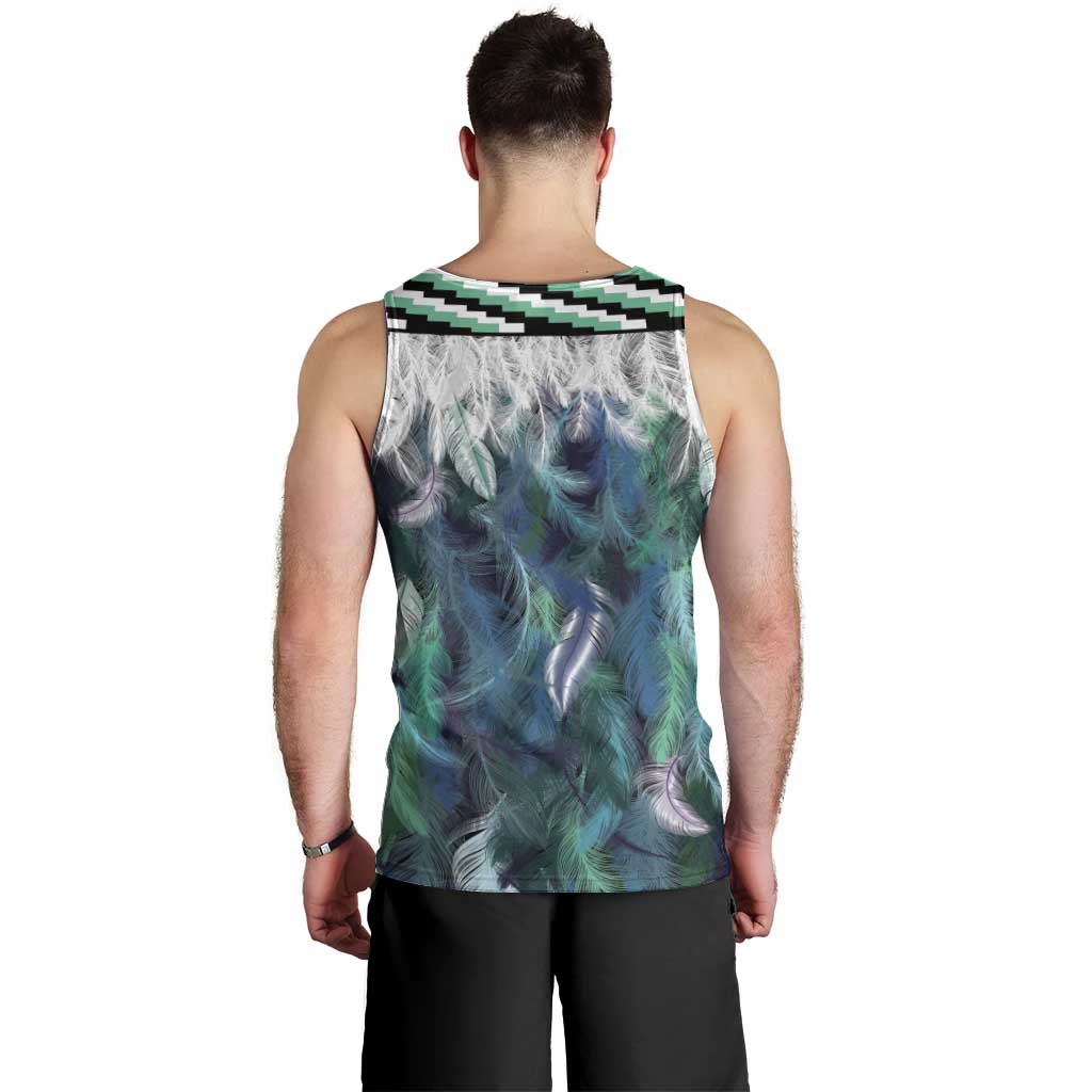 Aotearoa Korowai Motif Men Tank Top Hei Manaia Poutama Maori Pattern LT14 - Polynesian Pride