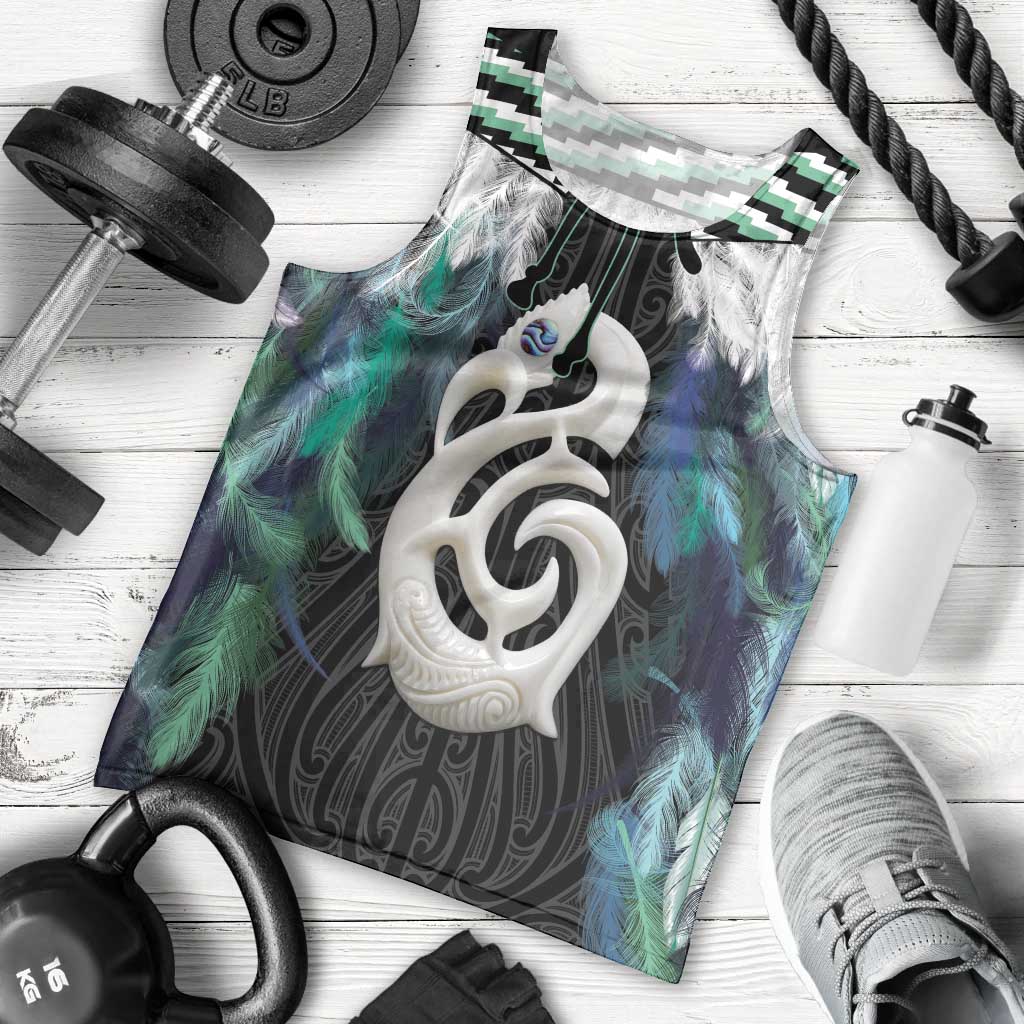 Aotearoa Korowai Motif Men Tank Top Hei Manaia Poutama Maori Pattern LT14 - Polynesian Pride