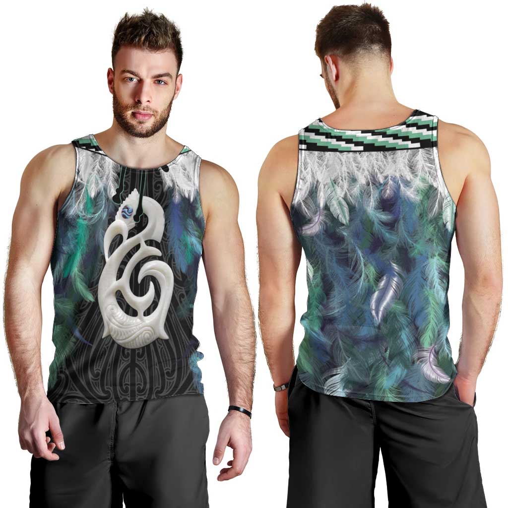Aotearoa Korowai Motif Men Tank Top Hei Manaia Poutama Maori Pattern LT14 - Polynesian Pride