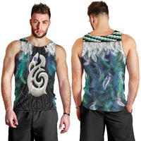 Aotearoa Korowai Motif Men Tank Top Hei Manaia Poutama Maori Pattern LT14 - Polynesian Pride