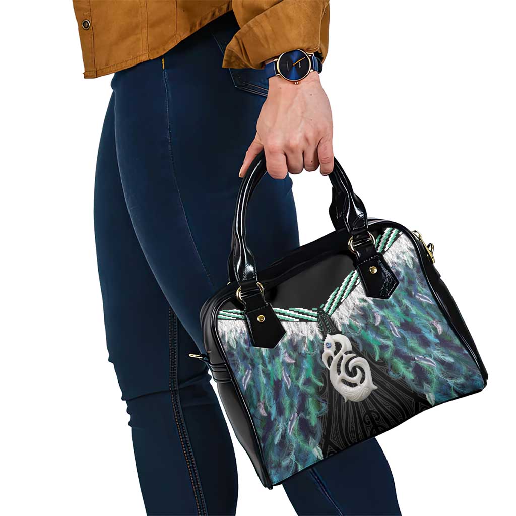 Aotearoa Korowai Motif Shoulder Handbag Hei Manaia Poutama Maori Pattern