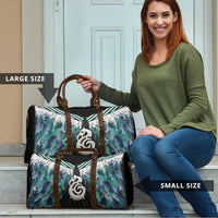 Aotearoa Korowai Motif Travel Bag Hei Manaia Poutama Maori Pattern - Polynesian Pride
