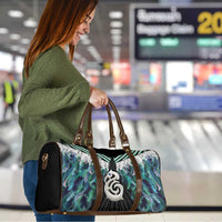 Aotearoa Korowai Motif Travel Bag Hei Manaia Poutama Maori Pattern - Polynesian Pride