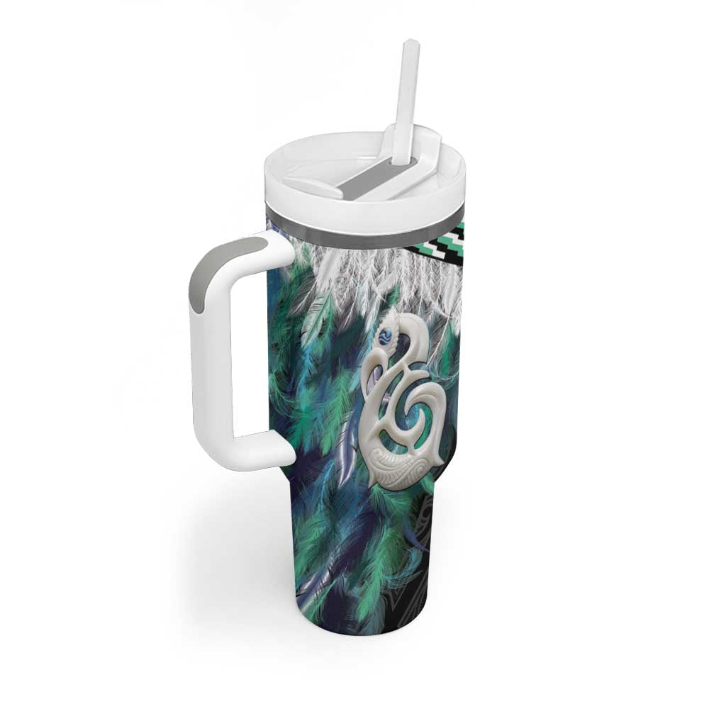 Aotearoa Korowai Motif Tumbler With Handle Hei Manaia Poutama Maori Pattern