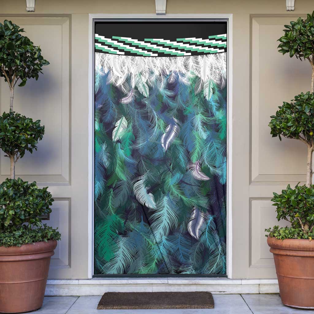 Aotearoa Korowai Motif Door Cover Maori Wheku Poutama - Polynesian Pride