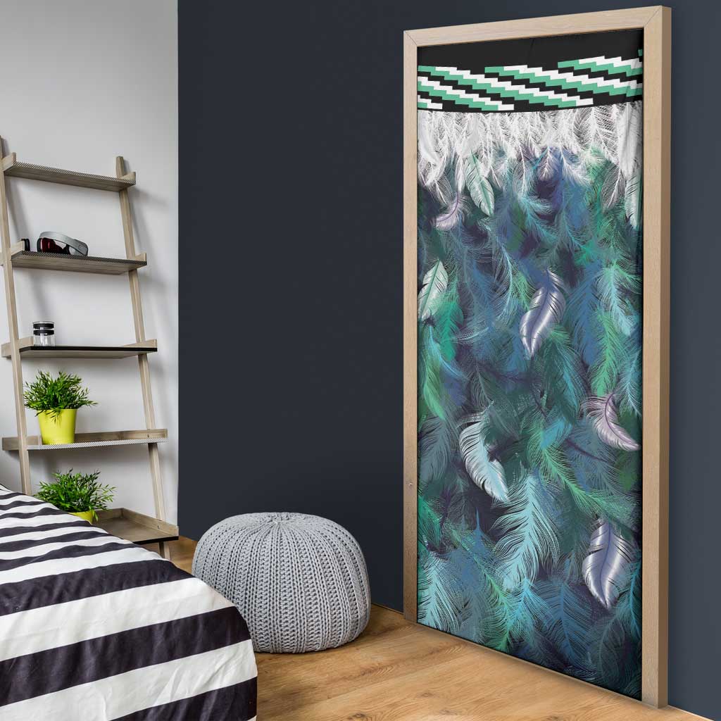 Aotearoa Korowai Motif Door Cover Maori Wheku Poutama - Polynesian Pride
