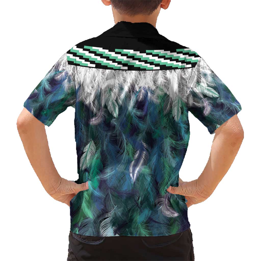 Aotearoa Korowai Motif Family Matching Short Sleeve Bodycon Dress and Hawaiian Shirt Maori Wheku Poutama LT14 - Polynesian Pride