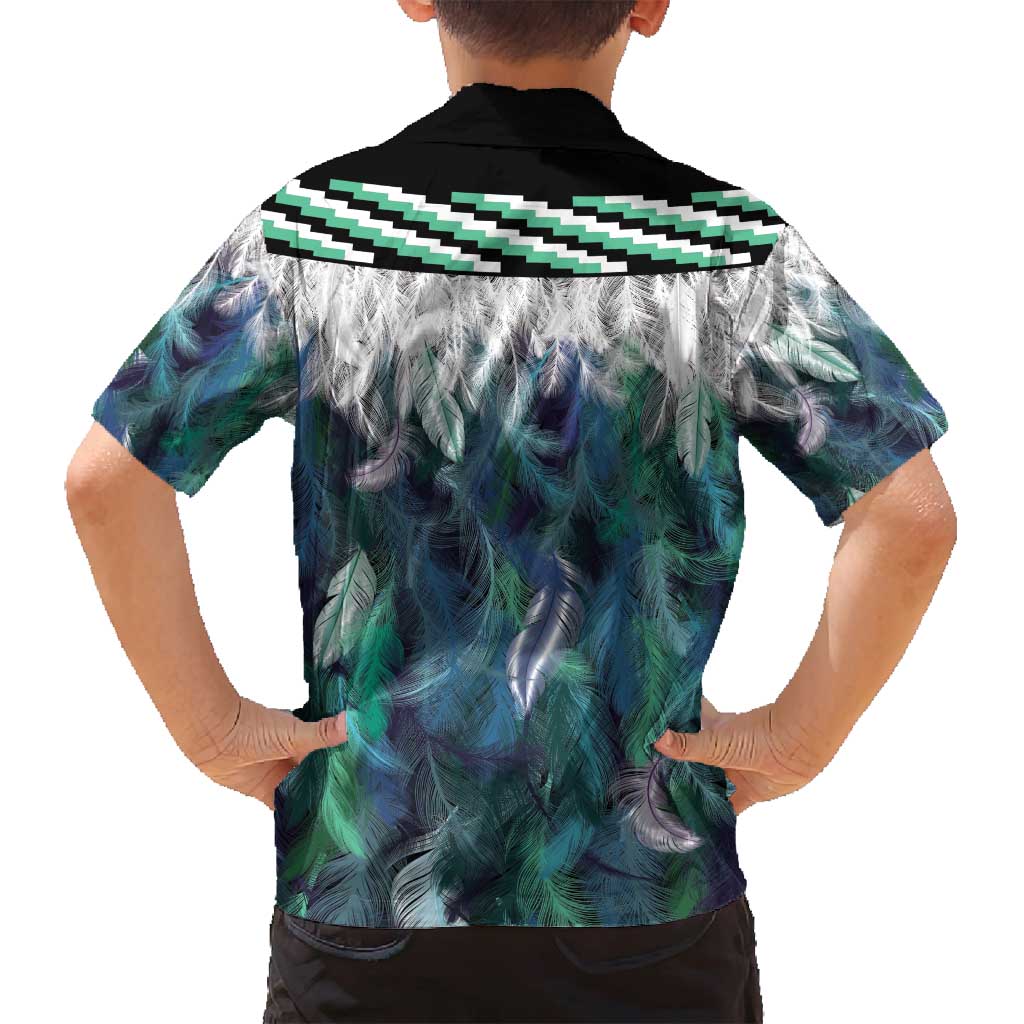 Aotearoa Korowai Motif Family Matching Summer Maxi Dress and Hawaiian Shirt Maori Wheku Poutama LT14 - Polynesian Pride