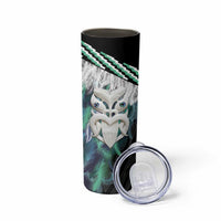 Aotearoa Korowai Motif Skinny Tumbler Maori Wheku Poutama LT14 - Polynesian Pride