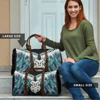 Aotearoa Korowai Motif Travel Bag Maori Wheku Poutama - Polynesian Pride