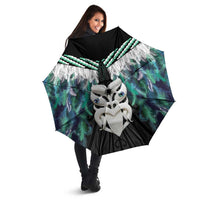 Aotearoa Korowai Motif Umbrella Maori Wheku Poutama LT14 - Polynesian Pride