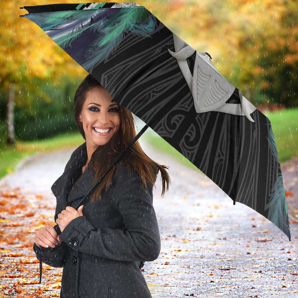 Aotearoa Korowai Motif Umbrella Maori Wheku Poutama LT14 - Polynesian Pride