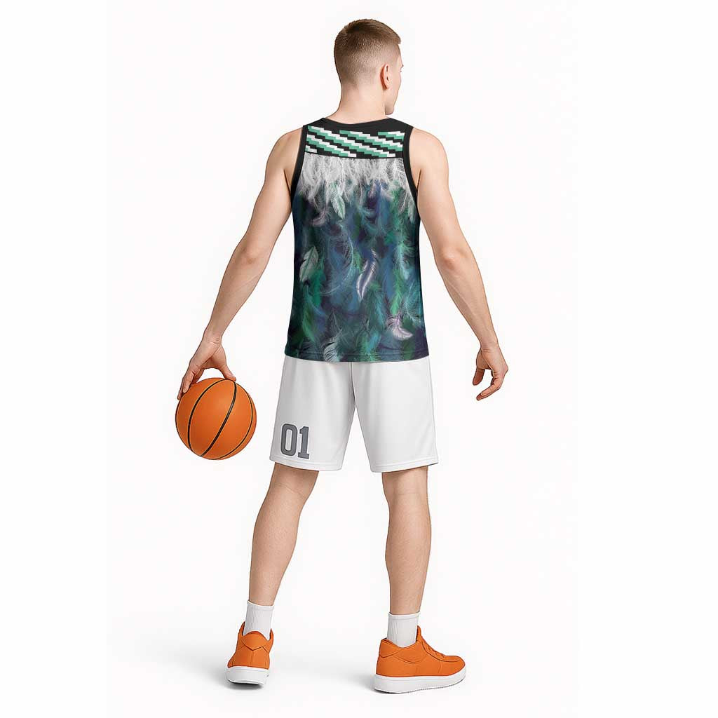Aotearoa Korowai Motif Basketball Jersey Maori Tane Poutama - Polynesian Pride