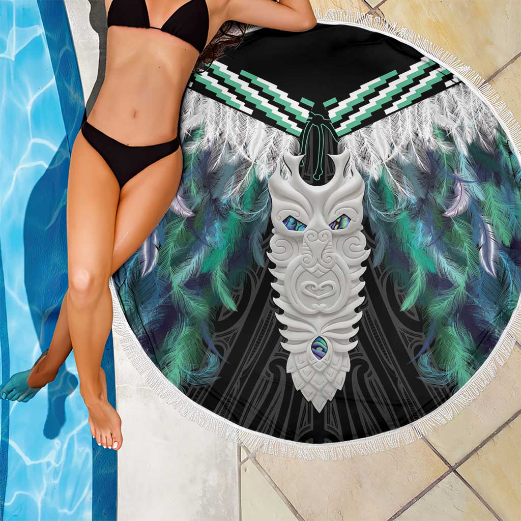 Aotearoa Korowai Motif Beach Blanket Maori Tane Poutama