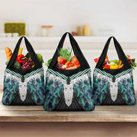 Aotearoa Korowai Motif Grocery Bag Maori Tane Poutama